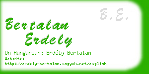 bertalan erdely business card