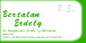 bertalan erdely business card